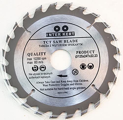 Hoja de sierra circular para madera (125 x 22,23 mm x 24 dientes)