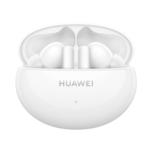 Huawei FreeBuds 5i Auriculares Inalámbricos, iOS y Android y Windows, Bluetooth 5.2, Control Deslizar, Hi-Res Audio, 3 Modos ANC, 28 Horas de Batería, IP54, Doble Conexión, Blanco