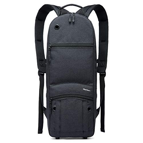 iGuerburn Mochila para depósito de tamaño D (2,0 L), botella de oxígeno O2, bolsa para depósito de oxígeno (negro)