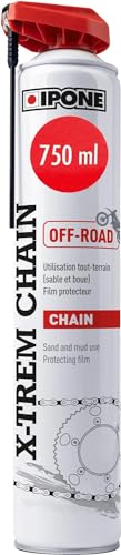 IPONE - Grasa para Cadena Moto Todo Terreno X-trem Chain Off-Road - Formulación Antiadherente - Pulverización precisa sin salpicar - Dosificador Multiposición 750 ml
