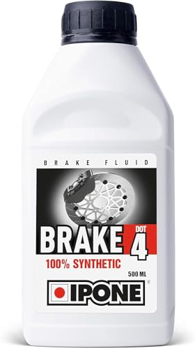 IPONE - Líquido de Freno y Embrague Moto - Brake Dot 4 - 100 % Sintético - Punto de ebullición seco 270 °C - 500 ml
