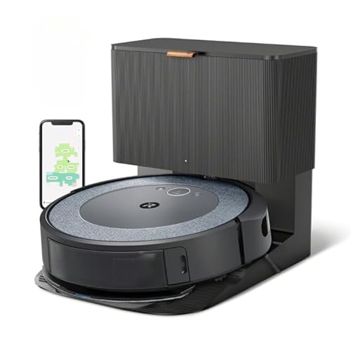iRobot Roomba Combo i5+ Robot aspirador y friegasuelos 2en1 con depósito mixto - Cepillos goma y sensores para Autovaciado de suciedad -Limpia por habitación-Recarga y reanuda
