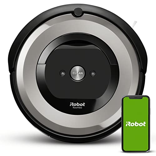 iRobot Roomba e5154 Wifi, Robot aspirador óptimo para mascotas, aspiración alta potencia, 2 cepillos goma, alfombras y suelos, Dirt Detect, sugerencias personalizadas, compatible con asistentes voz