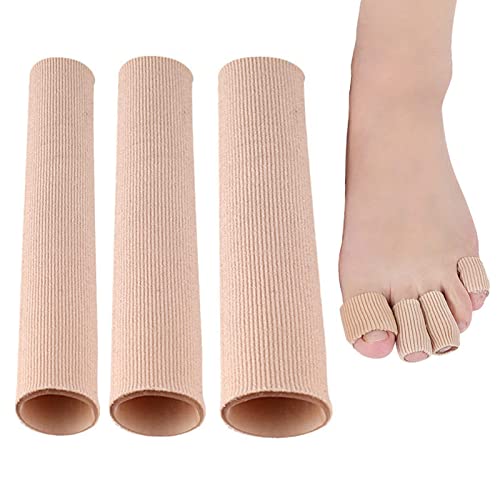 Jinpojun 3 Piezas Protector Dedos Pie de Silicona Cortables,Tubos de Dedo de Pie,Tubos De Cojín Para Los Dedos Del Pie,Tubo de Gel Suave de Dedos para Callos Ampollas,Tratamiento de Juanetes,3 Tamaños