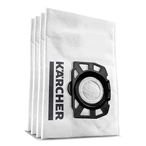 Kärcher 2.863-314.0 Bolsa de Filtro de Fieltro KFI 357, Triple Capa, Resistente, Robusta para Aspiradores en Seco y Húmedo WD y Lava-aspiradores SE, 4 unidades