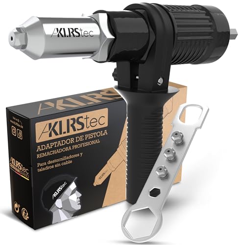KLRStec® Adaptador de Remaches Profesional | Remachadora para destornilladores | Para Remaches con tamaños de 2,4mm 3,2mm 4mm y 4,8 mm