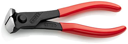 Knipex Alicate de corte frontal negro atramentado, recubiertos de plástico 160 mm 68 01 160