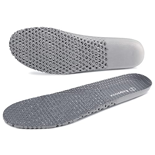 Knixmax Plantillas deportivas para hombres y mujeres Plantilla de calzado cómoda y transpirable - Ideal para deportes, correr, caminar, casual Ahuecar Gris 40EU