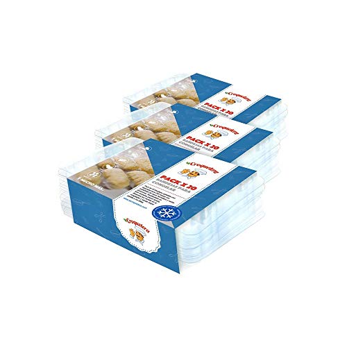 La Croquetera Pack apilables y Reutilizables-para 600 masas (croquetas, albóndigas, Bolas, etc.) -100% español : Patentado y Fabricado en España, Set 60 bandejas
