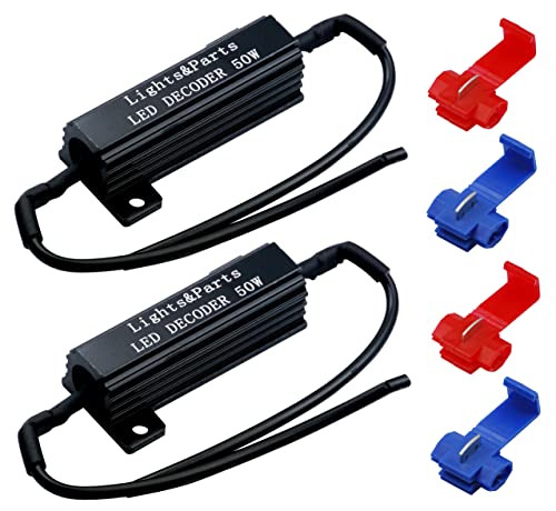 L&P B547: 2 pieza H1 H3 HB3 HB4 H7 H8 H11 CanBus Plug&Play resistencia electrica (50Watt/6Ohm) para LED/SMD, no mensaje de error.