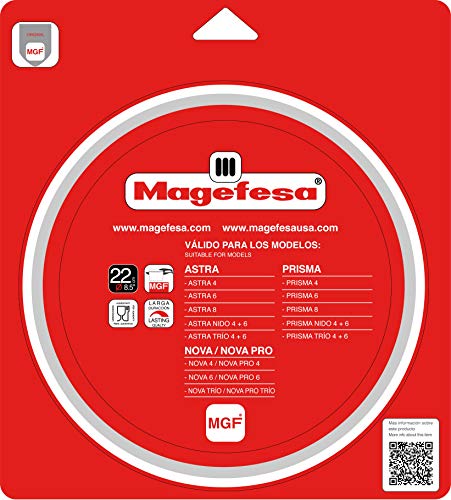 Magefesa Junta silicona Olla Magefesa Nova, Magefesa Nova Pro, Magefesa Prisma y Magefesa ASTRA. Repuesto Oficial Directo Desde el Fabricante