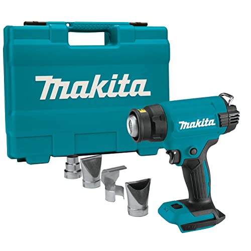 Makita DHG181ZK - Ventilador de Aire Caliente con batería (18 V, sin batería, sin Cargador) en maletín de Transporte, Color Azul