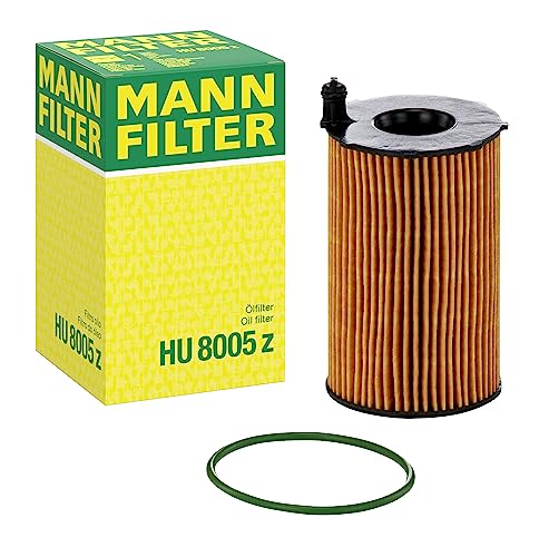 MANN-FILTER Filtro de aceite HU 8005 Z – Set de filtro de aceite juego de juntas – Para automóviles
