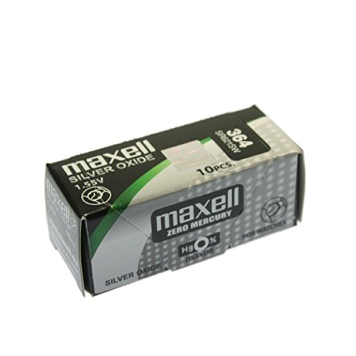 MAXELL SR621SW - 364 - Pila de Óxido de Plata 1.55V - PACK 10 UNIDADES