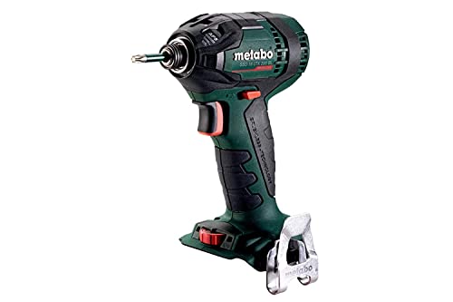 Metabo Atornillador de impacto con batería SSD 18 LTX 200 BL (sin batería, 18 V, tamaño máximo de tornillo M16, par máximo 200 Nm, nivel de par de torsión 12) 602396890