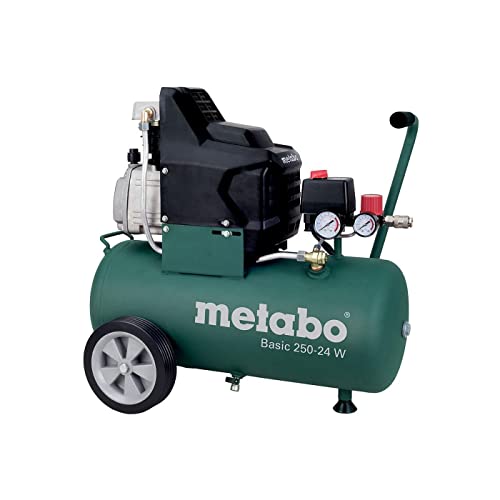 Metabo Compresor Basic incluye LPZ 4- juego de accesorios (1500 vatios, 24 litros, 8 bar, capacidad de succión 220 litros / minuto, reductor de presión, protección contra sobrecarga, sin aceite)