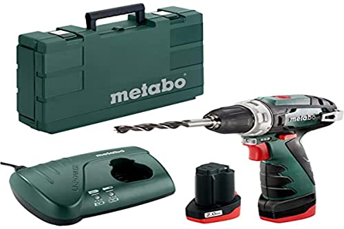 Metabo POWERMAXX BS BASIC 1400 RPM 800 g - Taladro eléctrico (1400 RPM, 1 cm, 1,8 cm, 34 Nm, 17 Nm, 301 in-lb)