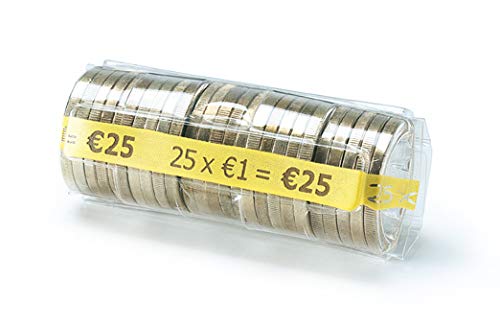 Monetique L100TC100 - Paquete de 100 fundas para monedas (1,00 euros)