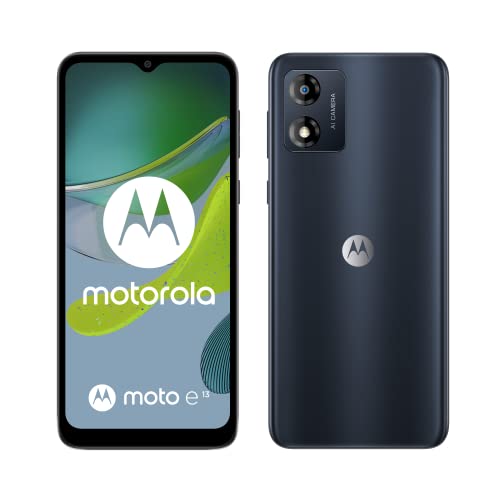 Motorola Smartphone e13, 2/64GB, Camara 13MP, Batería 5000mAh,Negro