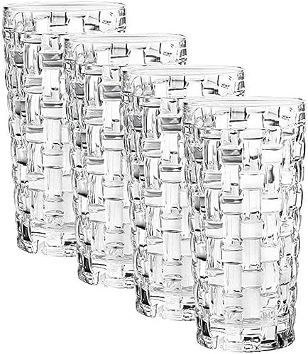 Nachtmann Dancing Stars Bossa Nova Vaso Largo Set, Set 4 Piezas, Vaso de Agua, Vaso de Jugo, Cristal, Al 15 cm, 395 ml, 0092075-0