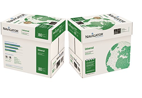 Navigator Universal - Papel multiusos para impresora 5000 hojas A4 80gr (2 x 2500 hojas)