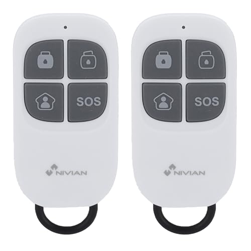 Nivian-Mando de Control Remoto inalámbrico Compatible con alarmas Nivian–Múltiples Funciones de gestión del Sistema de Alarma (Armado, desarmado, Armado Parcial, señal SOS)