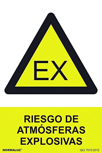 Normaluz RD30027 - Señal Riesgo De Atmósferas Explosiva PVC Glasspack 0,7 mm 21x30 cm con CTE, RIPCI