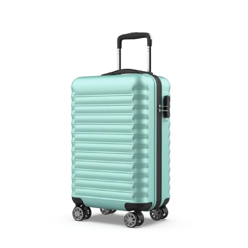 NUMADA - Maleta de Viaje Cabina Upfly 20' ABS (53x33,5x22cm) con Cierre de Combinación y 4 Ruedas Dobles 360. Maleta de Mano Rígida Resistente, Ligera con Interior Compartimentado | Verde