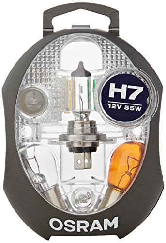OSRAM Estuche de lámparas de repuesto H7 ORIGINAL de OSRAM, lámparas para faros halógenas, automóvil de 12 V, CLKM H7, kit de lámpara de repuesto completo (1 unidad)