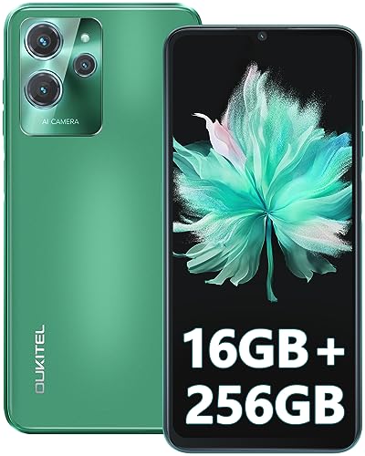 OUKITEL C32 Pro Teléfono Libre 2023, 16GB RAM+ 256GB ROM/SD 1TB, 6.52'' Pantalla, Batería 5150mAh, Cámara 20MP, Octa-Core 4G Dual SIM Android 12 Smartphone, Fingerprint/Face ID/GPS/OTG