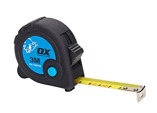 OX Tools OX-T029103 OX - Cinta Comercial, Métrico, 3 m, Negro/Azul
