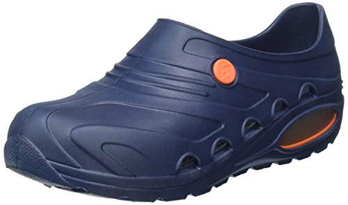 Oxypas Safety Jogger Zuecos Ligeros para Hombres y Mujeres 41/42 EU - OXYVA - Zuecos Antideslizantes, Antibacterianos, Antiestáticos y Antifúngicos, Zapatos de Seguridad, Azul
