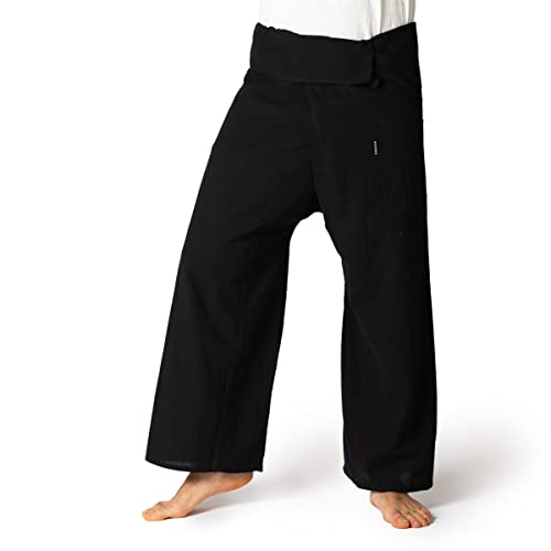 PANASIAM Fisherman Pants Unicolor, Black, L