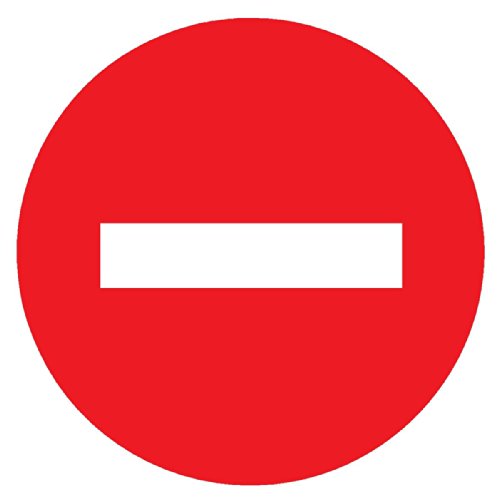 Panel de señalización, dirección prohibida