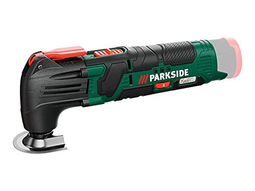 Parkside - Herramienta multiusos inalámbrica con tecnología de oscilación muy versátil para serrar, cortar, raspar y lijar