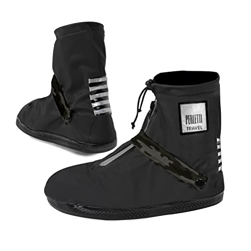 PERLETTI Cubre Zapatos Impermeable Lluvia Bajos Hombre Mujer - Cubrezapatos Protector de Zapatillas Impermeables Negro - Cubre Calzado Cubrebotas PVC Anti Barro Reutilizables (L 43/45, Camuflaje)
