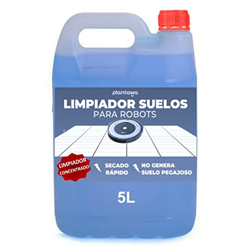 PLANTAWA Limpiador Suelos para Robots de Limpieza 5L para Todos los Fabricantes, Concentrado, Perfume, Seca Rápido, Valido para Xiaomi Cecotec, Irobot, Roomba, Dreame, Roborock