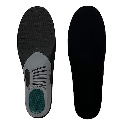 Plantillas ortopédicas para hombres y mujeres, Plantilla de soporte del arco para la fascitis plantar,plantillas deportivas Eva cómodas y suaves (S EU(35-40), Black)