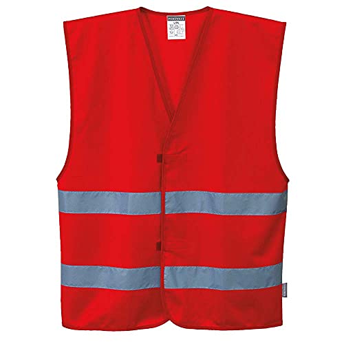 Portwest Chaleco Iona, Tamaño: L/XL, Color: Rojo, F474RERL/XL