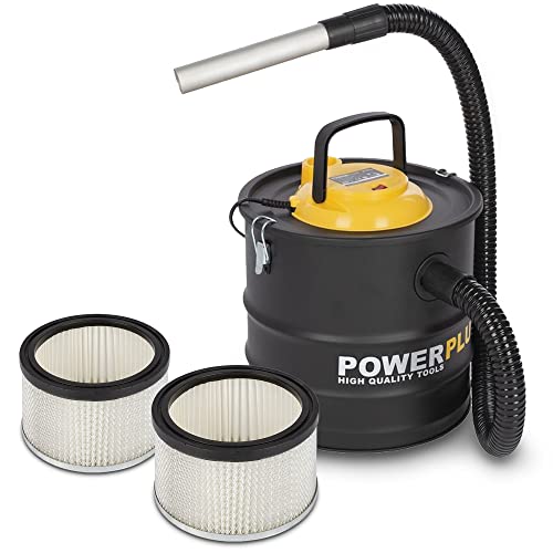 Powerplus POWX3013 - Aspirador de cenizas con motor de 1600 W, 20 litros, práctico y ligero, para chimenea, barbacoa, horno, boquillas de aspiración de aluminio