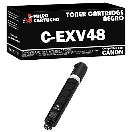 Pulpo Cartucho - Toner C-EXV48 Negro Compatible con Canon C-EXV48 / Ref. 9106B002 - Valido para Impresoras IMAGERUNNER C 1300 / C 1325 / C 1335 / IR-C 1300 Series / 1325 IF / 1335 IF / 1335 IFC