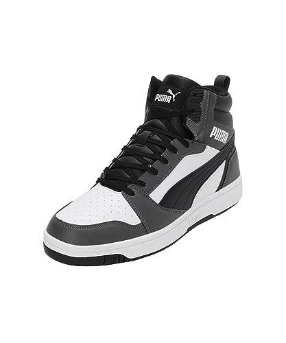 PUMA Rebound V6, Zapatillas Unisex Adulto, White Black-Shadow Gray, 42 EU