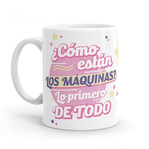 Puterful – Taza de cerámica - Taza - Cómo están los máquinas - Tazas originales – Tazas con mensajes divertidos – Tazas divertidas – Taza con frase – 325ml