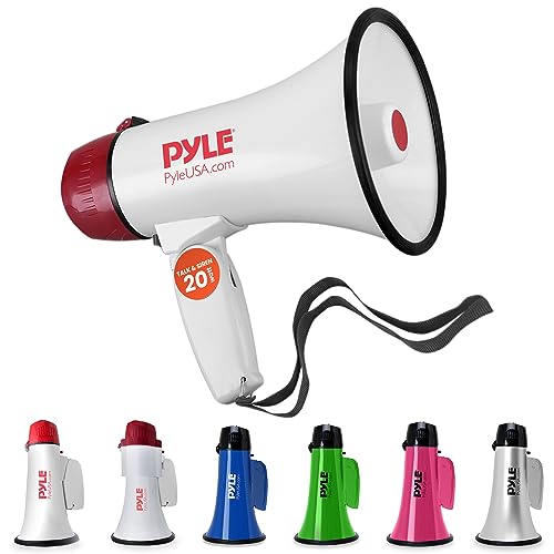 Pyle Megáfono Profesional, Unisex, Blanco/Rojo, 1