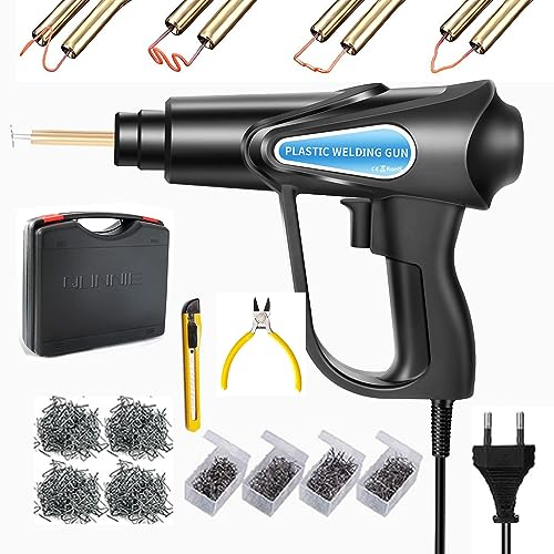 QUNNIE 70W, grapadoras en caliente, máquina de soldadura de plásticos, herramienta de coche, pistola soldadora de PVC, soldador para plástico, Kit de reparación de parachoques automático para taller