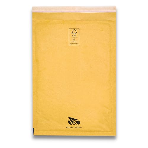 Raylu Paper® - Pack de 10 Sobres Acolchados de Burbujas Kraft con Cierre Autoadhesivo, Sobres Kraft Acolchados para Envíos color Marrón 10 Unidades (110x160 mm)