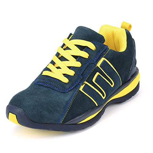 REIS Brnicaragua40 Zapatos Seguros, Azul Oscuro-Amarillo, Talla 40