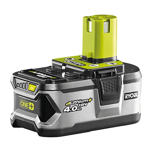 RYOBI - Batería 18V ONE+ 4.0 Ah Ion-Litio - Compatible con Todas las Herramientas 18V ONE+ y 100% Retrocompatible - De Gran Autonomía y Rendimiento - RB18L40