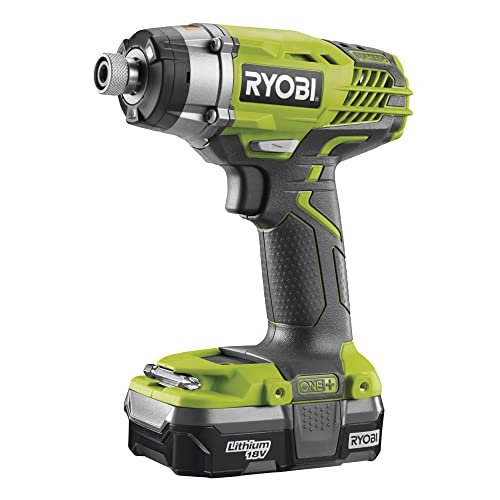 RYOBI - Taladro Atornillador 18V ONE+, 3 Velocidades 1800-3400 rpm - Par máx. 220 Nm - Portabrocas ¼ - Triple Luz LED y Mango GripZone- Inversor de Giro - Sin Batería ni Cargador - R18ID3-0