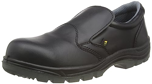 SAFETY JOGGER S3 Zapatos de Seguridad para Hombres con Punta de Acero 44 EU- X0600 - Botas de Trabajo Antideslizantes para Mujeres, Zapatos de Seguridad de Cuero, Resistentes al Agua, Negros